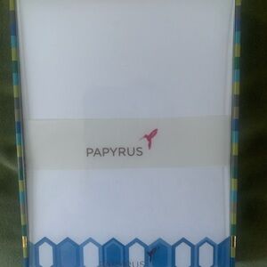 Box of 150 Papyrus Geometric Blue Note Sheets